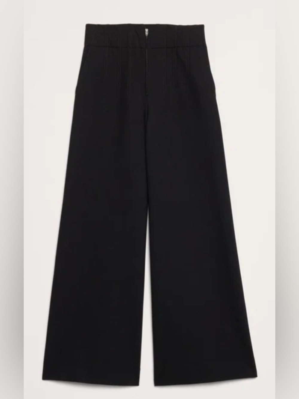 BANANA REPUBLIC WIDE-LEG CROP EVERYWHERE PONTE PANT - Picture 3 of 9